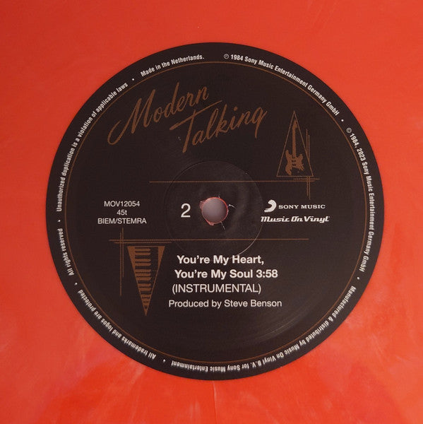 Modern Talking – You're My Heart, You're My Soul (Vinyl, 12", Maxi-Single, Limited Edition, Numbered, Reissue, 180 g, Red & White Marbled, 2022) – photo 5