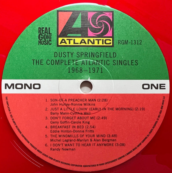 Dusty Springfield – The Complete Atlantic Singles 1968-1971 (Vinyl, 2xLP, Record Store Day, Compilation, Reissue, Mono, Ruby Red, 2021) – photo 5
