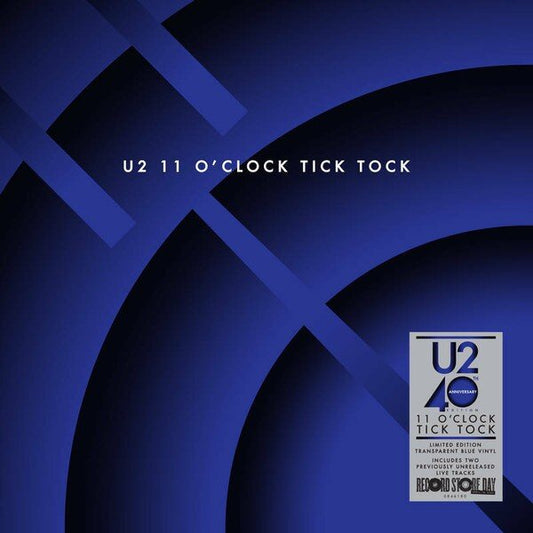 U2 – 11 O'Clock Tick Tock (Vinyl, 12", 45 RPM, Record Store Day, Single, Limited Edition, Reissue, Blue Transparent, 40th Anniversary Edition, 2020)