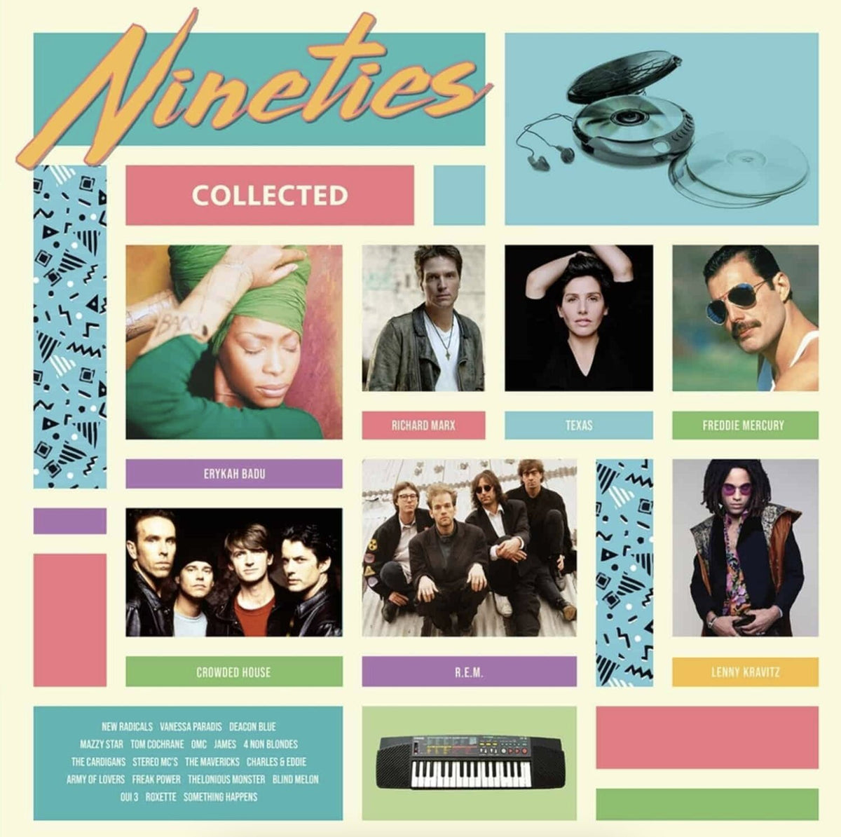 Various – Nineties Collected (Vinyl, 2xLP, Compilation, Limited Edition, Numbered, Crystal Clear, 180g, 2022)