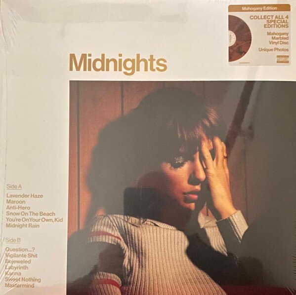 Taylor Swift – Midnights (Vinyl, LP, Album, Special Edition, Brown Translucent Marbled [Mahogany Brown Marbled], 2022) – photo 3