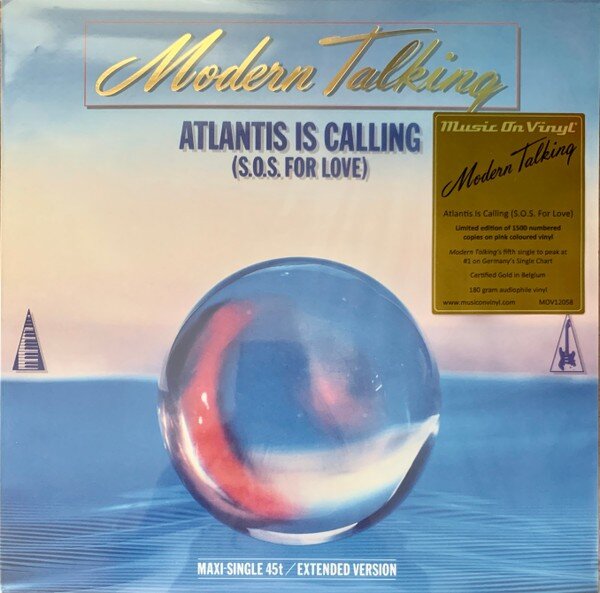 Modern Talking – Atlantis Is Calling (S.O.S. For Love) (Vinyl, 12", Maxi-Single, Limited Edition, Numbered, Reissue, Remastered, 180 g, pink coloured, 2023)