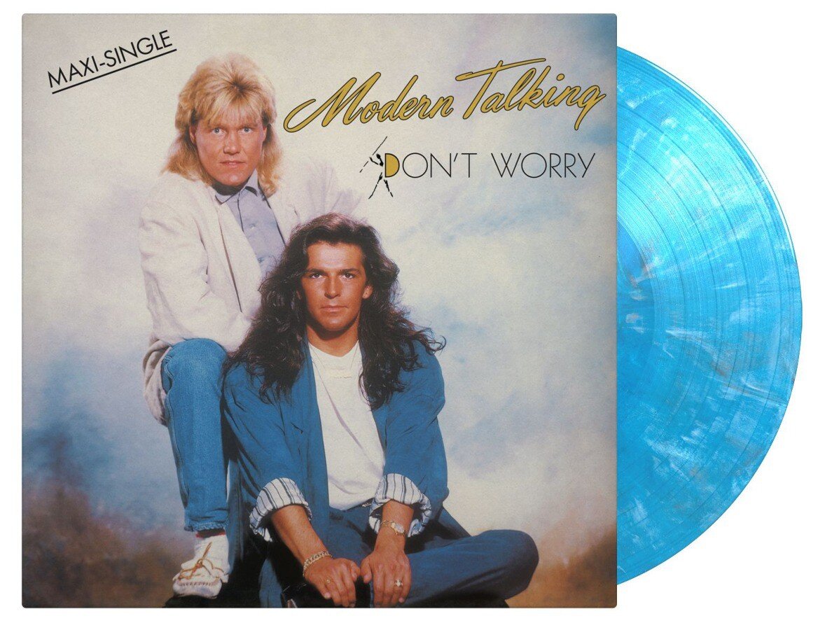 Modern Talking – Don't Worry (Vinyl, 12", 45 RPM, Maxi-Single, Limited Edition, Numbered, Reissue, Remastered, 180g Blue, Black&White Marbled, 2023)