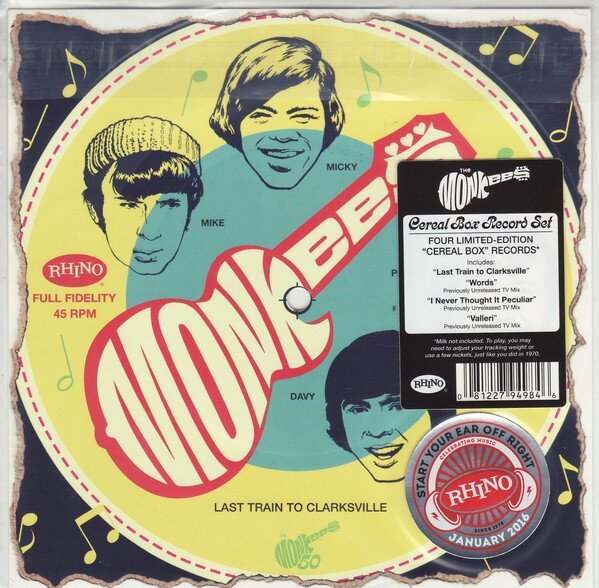 The Monkees – Cereal Box Record Set (Vinyl, 7", 45 RPM, Single Sided, Limited Edition, 2016)