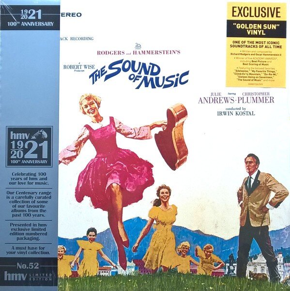 Rodgers And Hammerstein / Julie Andrews, Christopher Plummer, Irwin Kostal – The Sound Of Music (An Original Soundtrack Recording) (Vinyl, LP, Album, Limited Edition, Reissue, Yellow [Golden Sun], 2021)