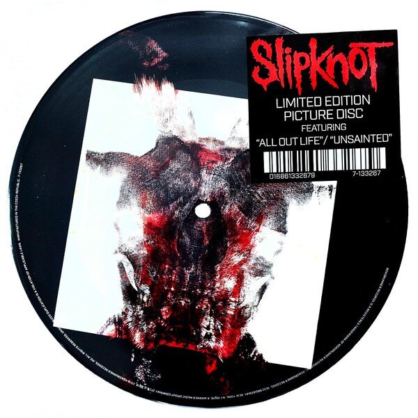 Slipknot – All Out Life / Unsainted  (Vinyl, 7", Record Store Day, Single, Limited Edition, Picture Disc, 2019)