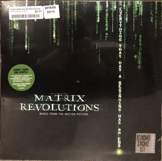 Various – The Matrix Revolutions: Music From The Motion Picture (Vinyl, LP, Coke Bottle Green Translucent, Single Sided, Record Store Day, Reissue, 2019)