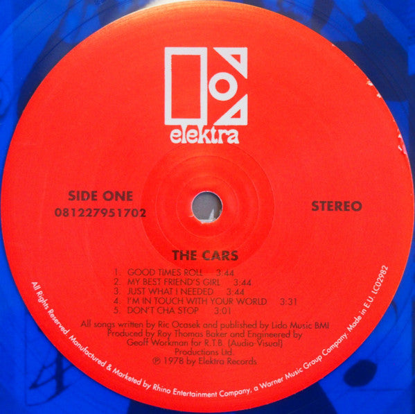 The Cars – The Cars (Vinyl, LP, Album, Limited Edition, Reissue, Blue Translucent, 2016) – photo 3