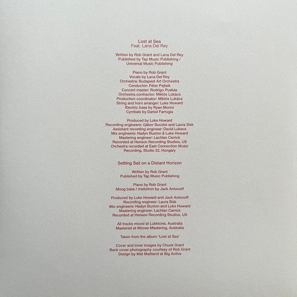Rob Grant Featuring Lana Del Rey – Lost At Sea (Vinyl, 7", 45 RPM, Single, Red Transparent, 2023) – photo 3