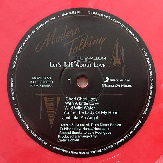 Modern Talking – Let's Talk About Love - The 2nd Album (Vinyl, LP, Album, Numbered, Reissue, Cherry, 180 g, 2020) – photo 4