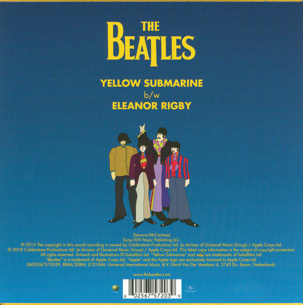 The Beatles – Yellow Submarine b/w Eleanor Rigby (Vinyl, 7", 45 RPM, Single, Limited Edition, Picture Disc, Reissue, Remastered, 2018) – photo 2