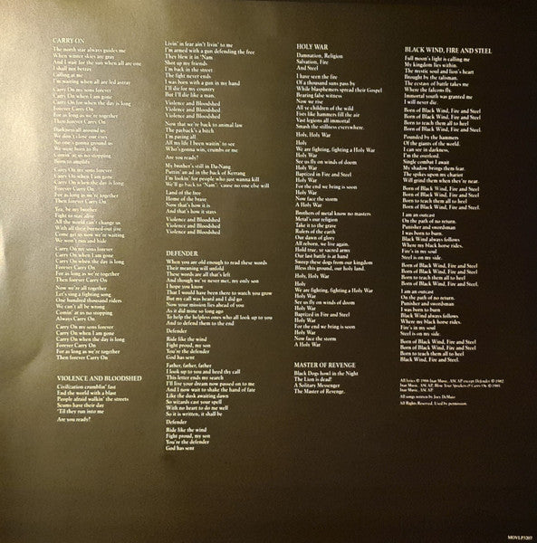 Manowar – Fighting The World (Vinyl, LP, Album, Limited Edition, Numbered, Reissue, Yellow, 2022) – photo 3
