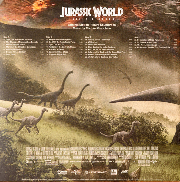 Michael Giacchino – Jurassic World: Fallen Kingdom (Original Motion Picture Soundtrack) (Vinyl, 2xLP, Album, 2018) – photo 5