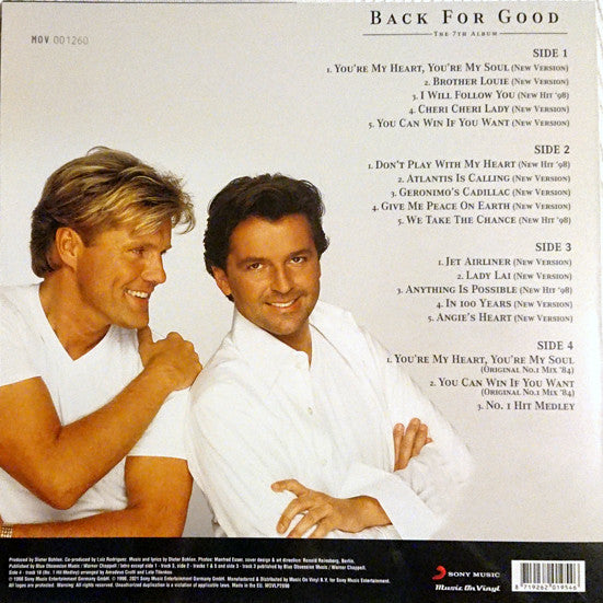 Modern Talking – Back For Good - The 7th Album (Vinyl, 2xLP, Album, Limited Edition, Numbered, Reissue, Marbled White & Black, 2021) – photo 2