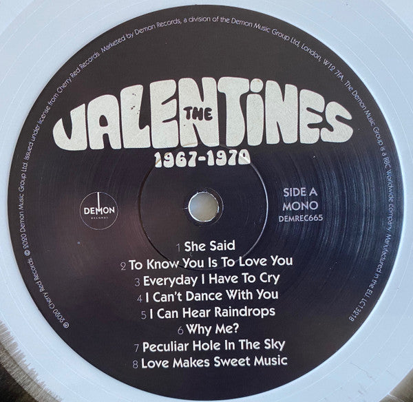 The Valentines – 1967-1970 (Vinyl, LP, Record Store Day, Compilation, Mono, 180g, Black & White Peculiar, 2020) – photo 4