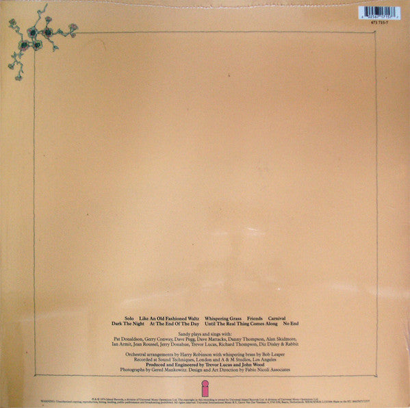 Sandy Denny – Like An Old Fashioned Waltz (Vinyl, LP, Album, Record Store Day, Reissue, Clear Vinyl, 2018) – photo 3