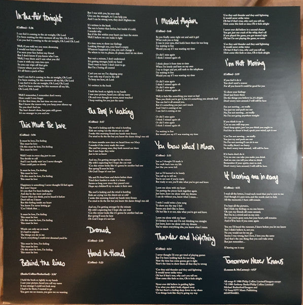 Phil Collins – Face Value (Vinyl, LP, Album, Picture Disc, Reissue, Remastered, Half Speed Mastered, 2021) – photo 5