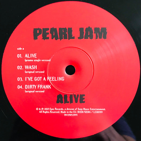 Pearl Jam – Alive (Vinyl, 12", 33 ⅓ RPM, Single Sided, Record Store Day, Etched, 2021) – photo 3