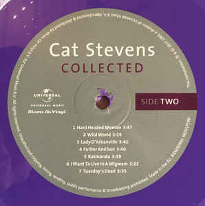 Cat Stevens – Collected (Vinyl, 2xLP, Compilation, Limited Edition, Numbered, Reissue, Purple, 180 Gram, 2020) – photo 3