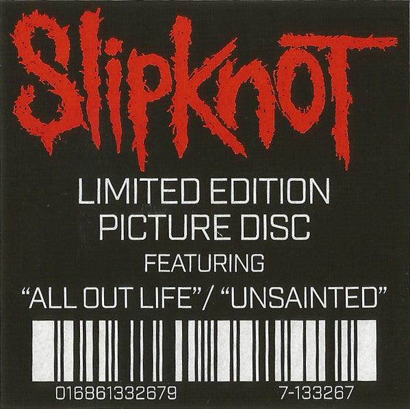 Slipknot – All Out Life / Unsainted  (Vinyl, 7", Record Store Day, Single, Limited Edition, Picture Disc, 2019) – photo 3