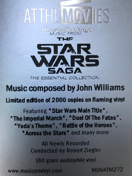 John Williams – Music From The Star Wars Saga (The Essential Collection) (Vinyl, 2xLP, Compilation, Limited Edition, Numbered, Yellow [Flaming], 2020) – photo 3
