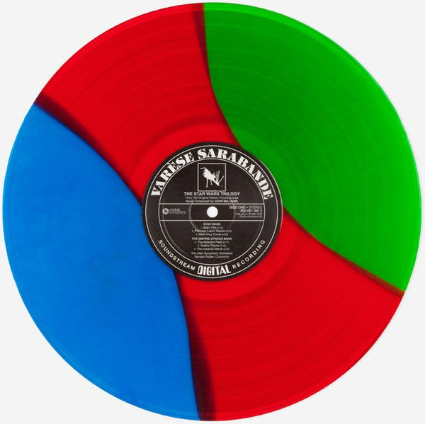 John Williams, Varujan Kojian, The Utah Symphony Orchestra – The Star Wars Trilogy (Vinyl, LP, Album, Limited Edition, Reissue, Blue Translucent, Red Translucent & Green Translucent Lightsaber, 2016) – photo 3