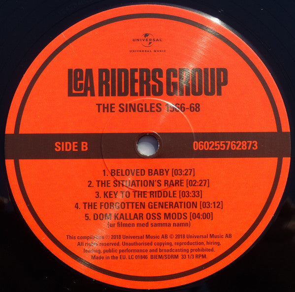 Lea Riders Group – The Singles 1966-68 (Vinyl, LP, Record Store Day, Compilation, 2018) – photo 4