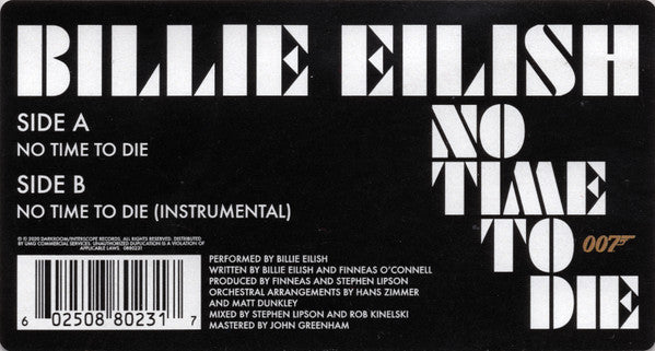 Billie Eilish – No Time To Die (Vinyl, 7", 45 RPM, Single, Limited Edition, Picture Disc, 2020) – photo 4