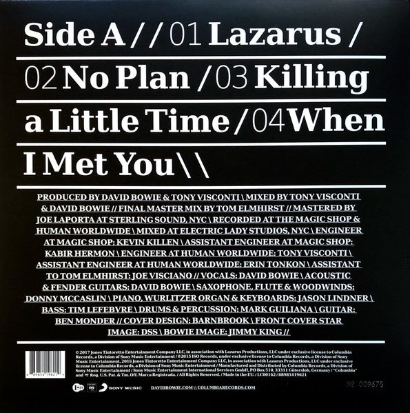 David Bowie – No Plan EP (Vinyl, 12", 33 ⅓ RPM, Single Sided, EP, Record Store Day, Etched, Limited Edition, Numbered, Clear / Blue Marble, 180 Gram, 2017) – photo 3