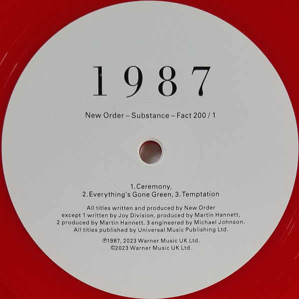 New Order – Substance (Vinyl, LP, Red Translucent, Blue Translucent, Compilation, Reissue, Remastered, 180g, 2023) – photo 4