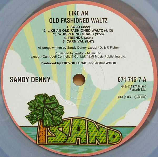 Sandy Denny – Like An Old Fashioned Waltz (Vinyl, LP, Album, Record Store Day, Reissue, Clear Vinyl, 2018) – photo 4