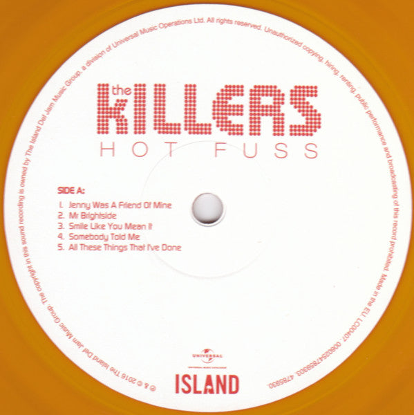The Killers – Hot Fuss (Vinyl, LP, Album, Limited Edition, Reissue, Orange, 2018) – photo 3