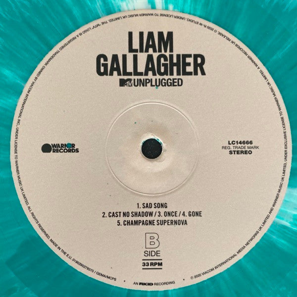 Liam Gallagher – MTV Unplugged (Vinyl, LP, Album, Limited Edition, Special Edition, White/Green Splatter, 180g, 2020) – photo 5