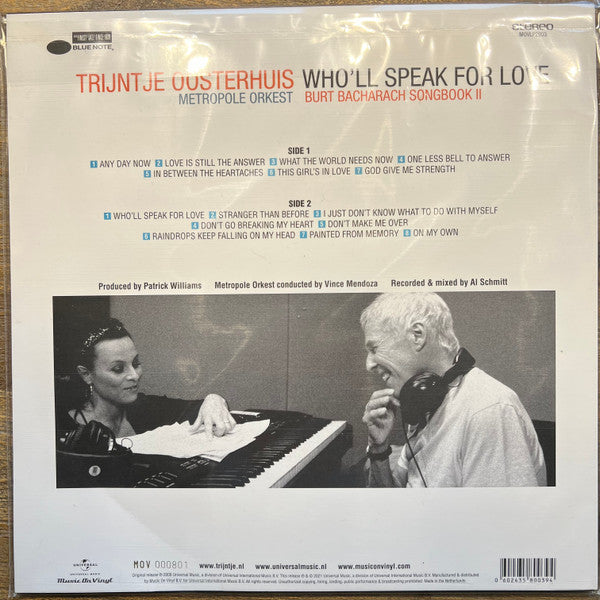 Trijntje Oosterhuis, Metropole Orkest – Who’ll Speak For Love: Burt Bacharach Songbook II (Vinyl, LP, Limited Edition, 2021) – photo 4