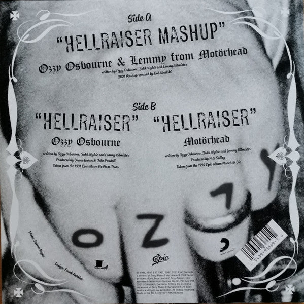 Ozzy Osbourne + Motörhead – Hellraiser (Vinyl, 10", 45 RPM, Single, Limited Edition, Partially Mixed, 2021) – photo 2
