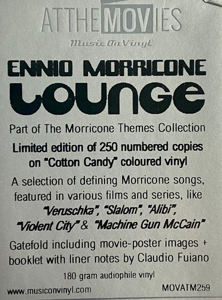 Ennio Morricone – Lounge (Vinyl, 2xLP, Compilation, Deluxe Edition, Limited Edition, Numbered, Cotton Candy, 2022) – photo 2