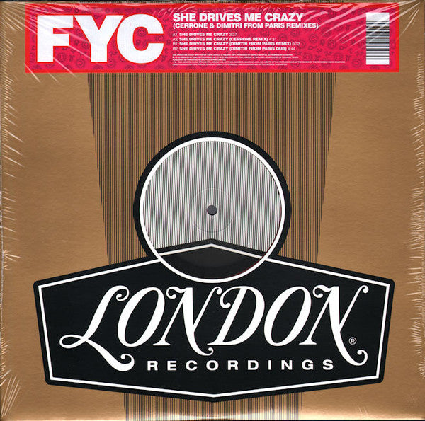 Fine Young Cannibals – She Drives Me Crazy (Cerrone & Dimitri from Paris Remixes) (Vinyl, 12", 33 ⅓ RPM, Record Store Day, Limited Edition, Clear Red, 2021)