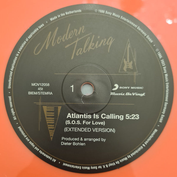 Modern Talking – Atlantis Is Calling (S.O.S. For Love) (Vinyl, 12", Maxi-Single, Limited Edition, Numbered, Reissue, Remastered, 180 g, pink coloured, 2023) – photo 4