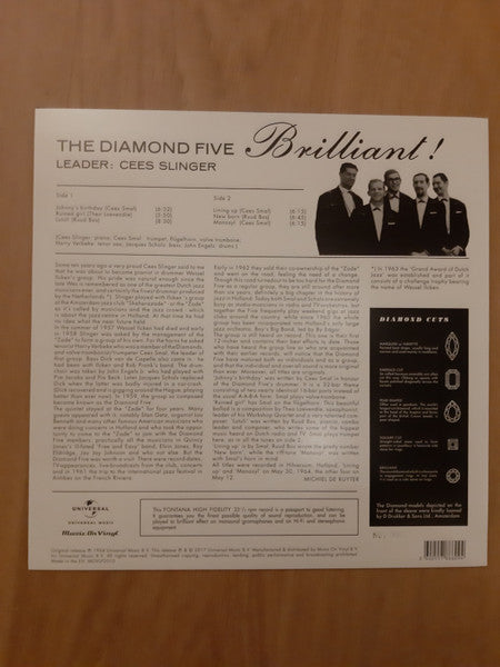 The Diamond Five – Brilliant! (Vinyl, LP, Album, Limited Edition, Numbered, Reissue, Clear, 2017) – photo 3