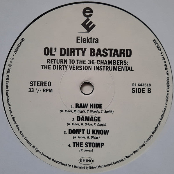Ol' Dirty Bastard – Return To The 36 Chambers: The Dirty Version Instrumental (Vinyl, 2xLP, Album, 7", Record Store Day, Limited Edition, 2020) – photo 5