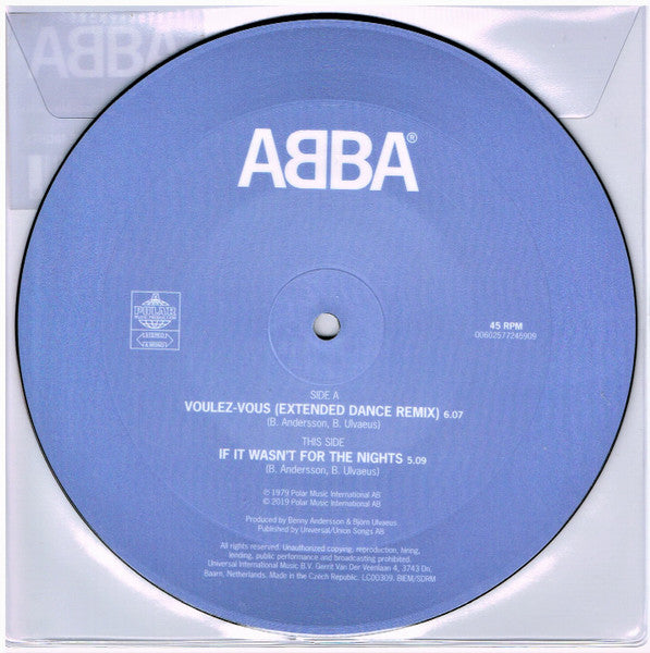 ABBA – Voulez-Vous (Extended Dance Remix) (Vinyl, 7", 45 RPM, Single, Picture Disc, Reissue, 2019) – photo 2
