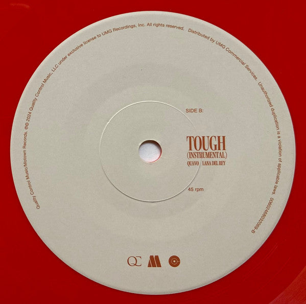 Quavo, Lana Del Rey – Tough (Vinyl, 7", 45 RPM, Single, Coral/Red , 2024) – photo 4