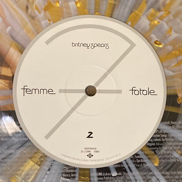 Britney Spears – Femme Fatale (Vinyl, LP, Album, Limited Edition, Reissue, Clear With Gold & White Splatter, 2021) – photo 4
