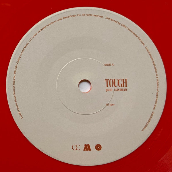 Quavo, Lana Del Rey – Tough (Vinyl, 7", 45 RPM, Single, Coral/Red , 2024) – photo 3