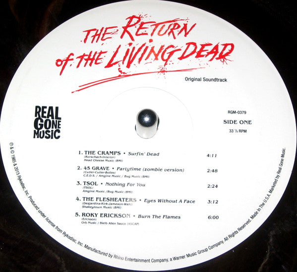 Various – The Return Of The Living Dead (Original Soundtrack) (Vinyl, LP, Album, Limited Edition, Reissue, Black & Brown "Tarman", 2017) – photo 4