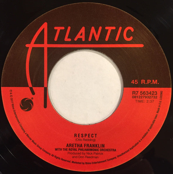Aretha Franklin With The Royal Philharmonic Orchestra – Respect (Vinyl, 7", 45 RPM, Record Store Day, Single, 2017) – photo 4