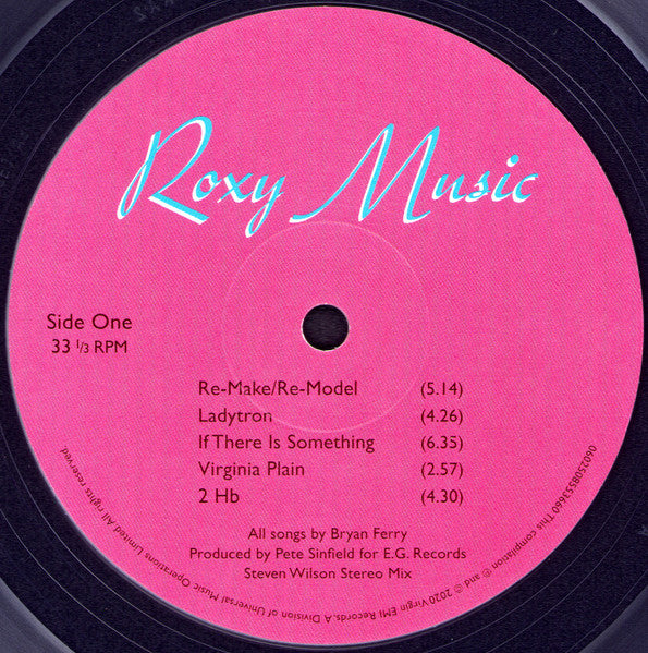 Roxy Music – Roxy Music (Vinyl, LP, Album, Record Store Day, Reissue, Clear, 180 Gram, Gatefold, Steven Wilson Stereo Mix, 2020) – photo 4