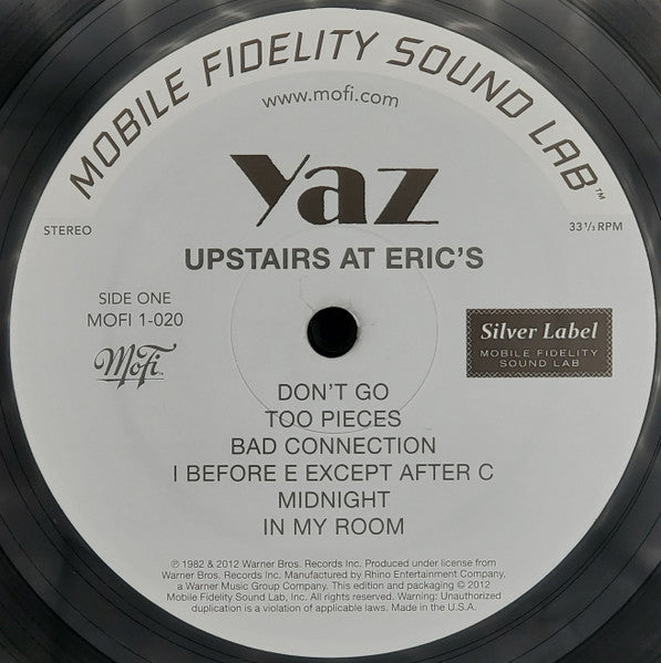 Yaz – Upstairs At Eric's (Vinyl, LP, Album, Limited Edition, Numbered, Reissue, Remastered, Special Edition, 2012) – photo 3