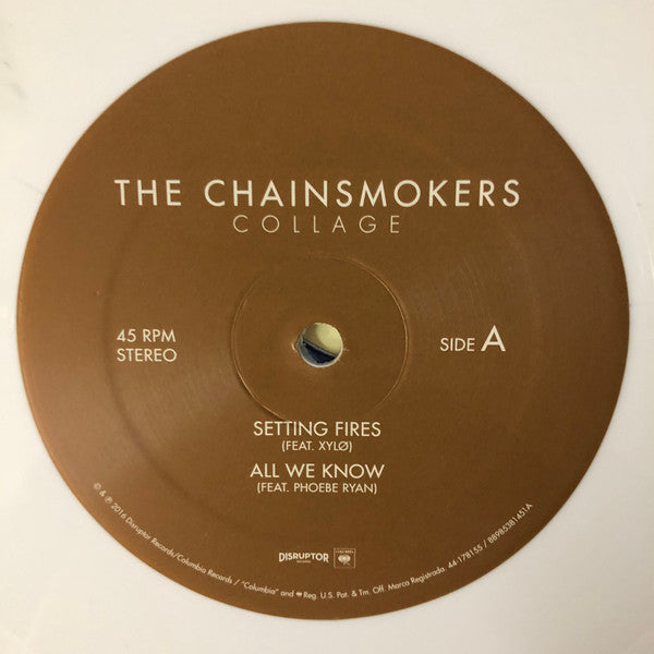 The Chainsmokers – Collage (Vinyl, 12", 45 RPM, EP, Limited Edition, White, 2017) – photo 5