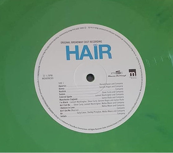 Various – Hair - The American Tribal Love-Rock Musical (The Original Broadway Cast Recording) (Vinyl, LP, Green & Yellow Swirled, Orange & Yellow Swirled, Album, Limited Edition, Numbered, 180 gram, 2021) – photo 5